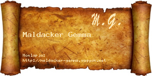 Maldacker Gemma névjegykártya